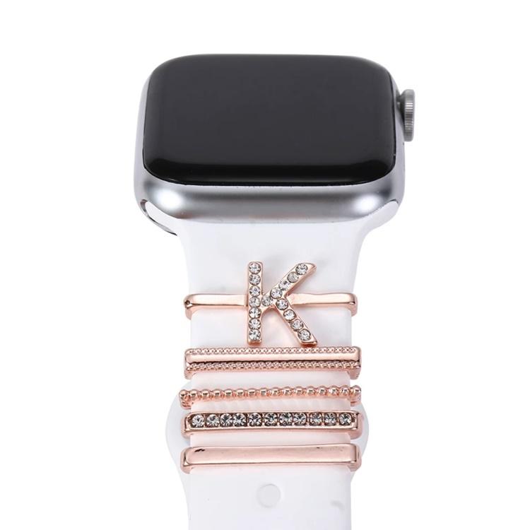 Apple Watch バンド用 イニシャル チャーム スマートウォッチ ベルト アルファベット キラキラ アクセサリー アップルウォッチ 全series 対応 かわいい キラキラ |  | 10