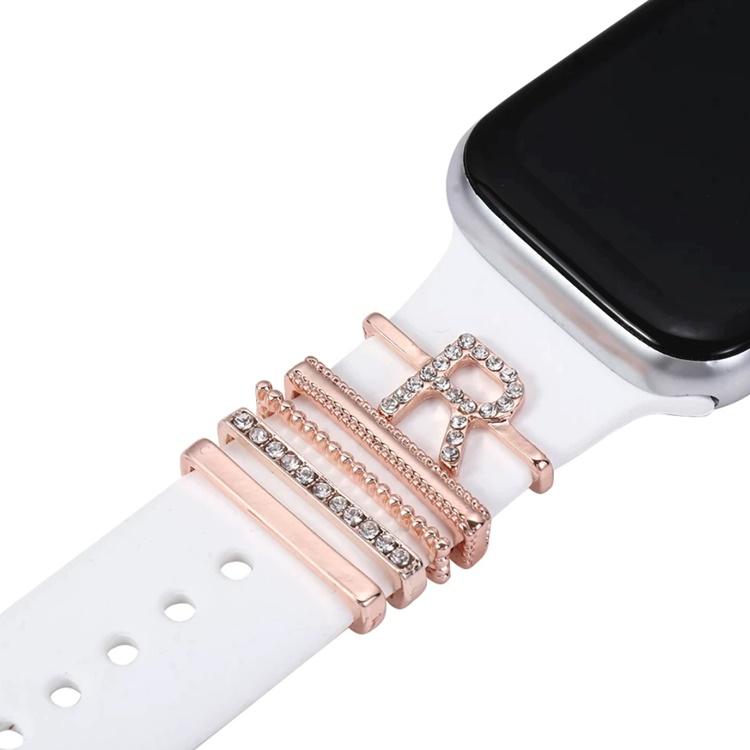 Apple Watch バンド用 イニシャル チャーム スマートウォッチ ベルト アルファベット キラキラ アクセサリー アップルウォッチ 全series 対応 かわいい キラキラ |  | 04