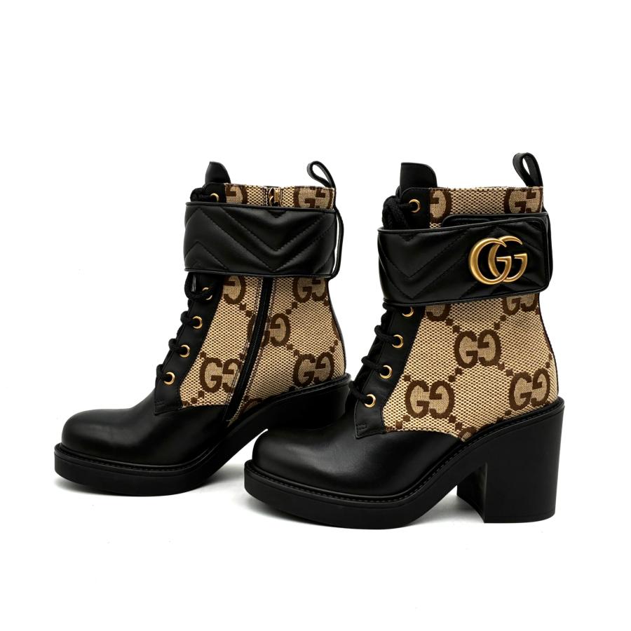 グッチ GUCCI GGマーモント ジャンボGG レースアップ ブーツ ショート