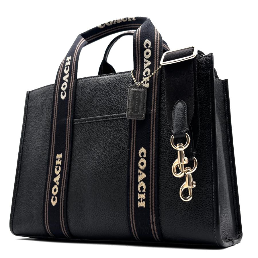 コーチ COACH スミス 2way トート バッグ ショルダー レザー ブラック