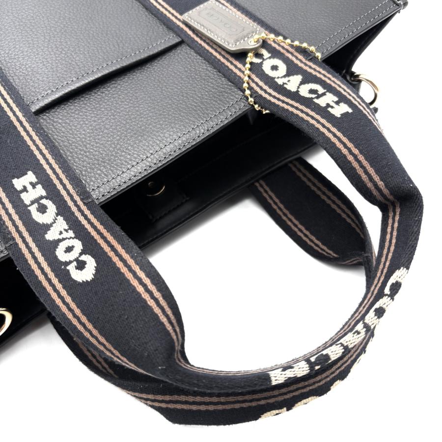 コーチ COACH スミス 2way トート バッグ ショルダー レザー ブラック