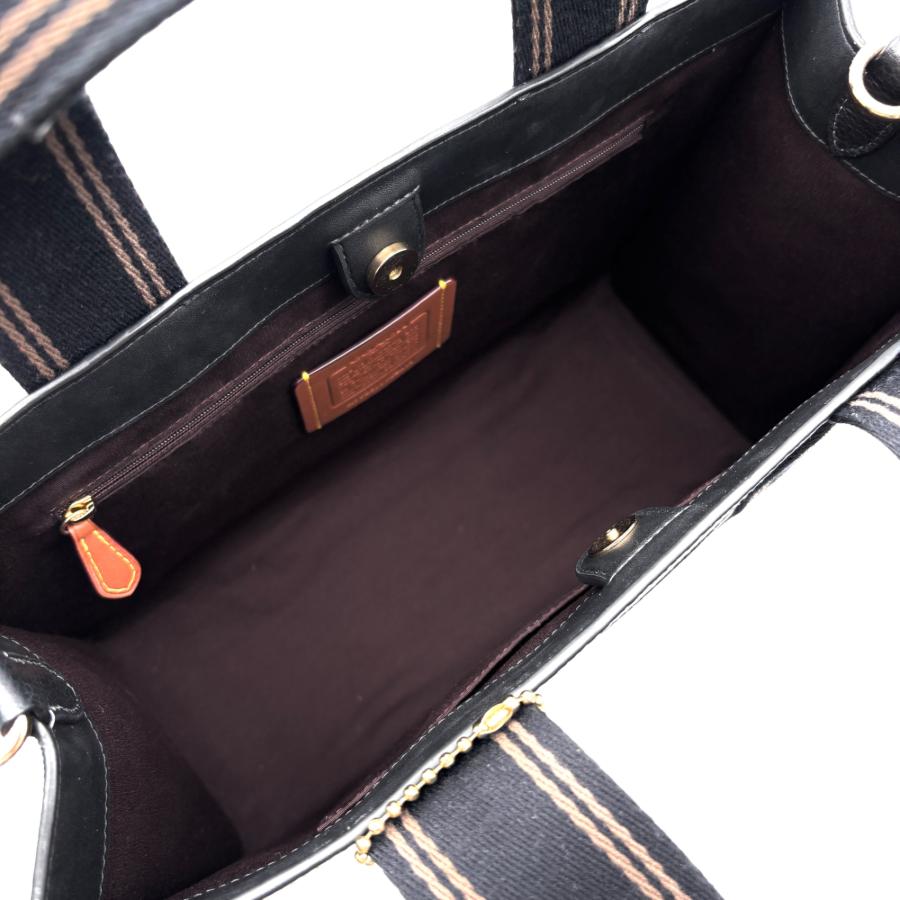 コーチ COACH スミス 2way トート バッグ ショルダー レザー ブラック