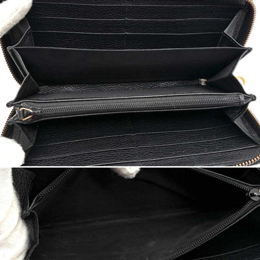 グッチ GUCCI シェリーライン ロゴプリント 長財布 ラウンドジップ