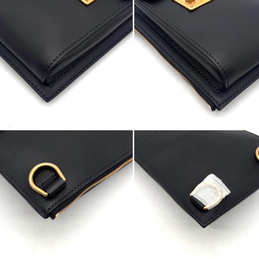 【美品】ダンヒル トラベル ホルスター ロックバッグ ボディバッグ レザー 黒 未使用保管品 ダンヒル dunhill ロック トラベルホルスター ボディ