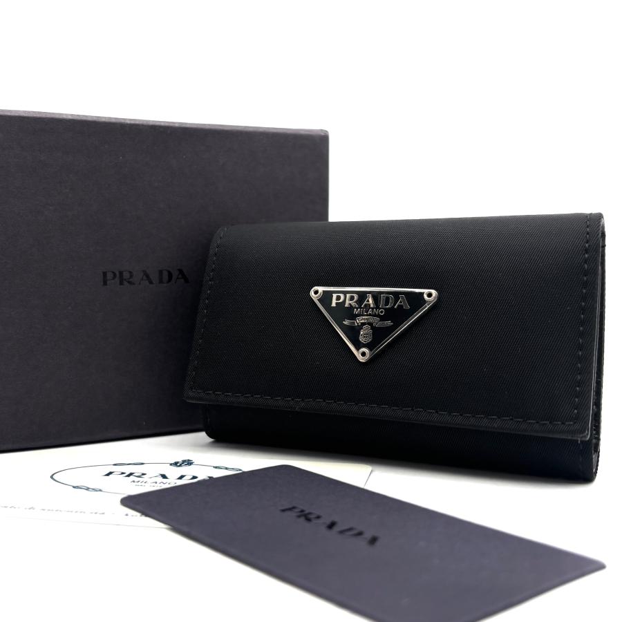 プラダ PRADA 6連 キーケース 鍵入れ カバン 鞄 ナイロン サフィアーノ