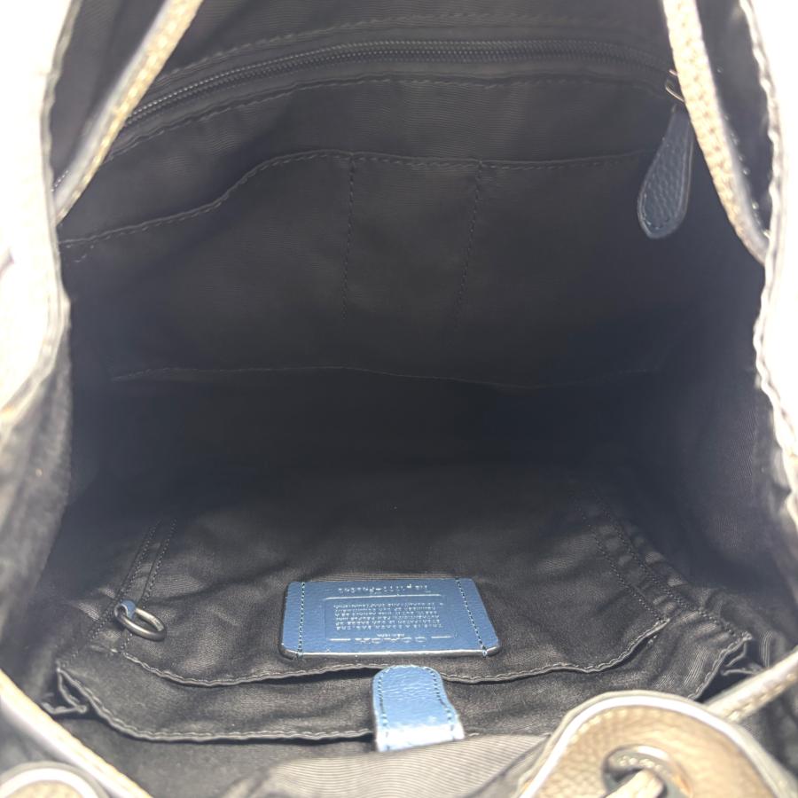コーチ COACH ハドソン リュック バックパック フラップ 巾着 レザー