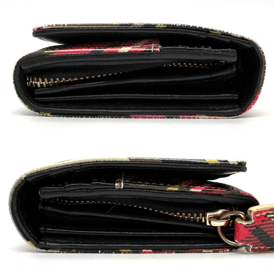 Vivienne Westwood ヴィヴィアンウエストウッド  長財布 レザー/キャンバス  チェック ゴールドオーブ グリーン レッド ネイビー ブラウン レディース【中古】 ヴィヴィアンウエストウッド Vivienne Westwood 財布 長財布 ラウンド