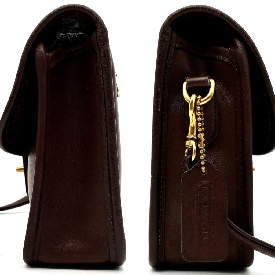 COACH コーチ クラッチバッグ セカンドバッグ グラブタンレザー ターンロック ユニセックス 茶 ブラウン_3