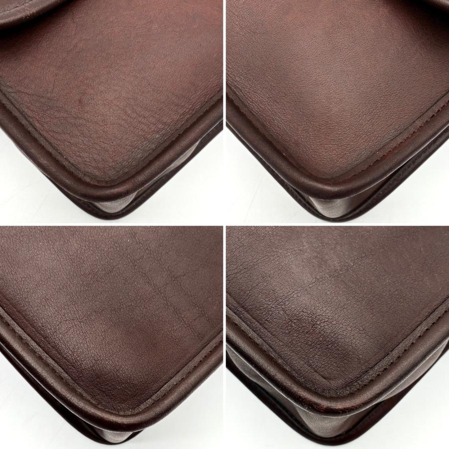 COACH コーチ クラッチバッグ セカンドバッグ グラブタンレザー ターンロック ユニセックス 茶 ブラウン_5