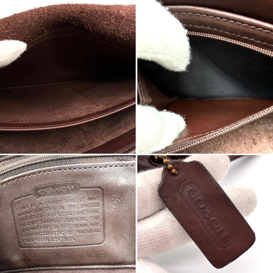 COACH コーチ クラッチバッグ セカンドバッグ グラブタンレザー ターンロック ユニセックス 茶 ブラウン_7