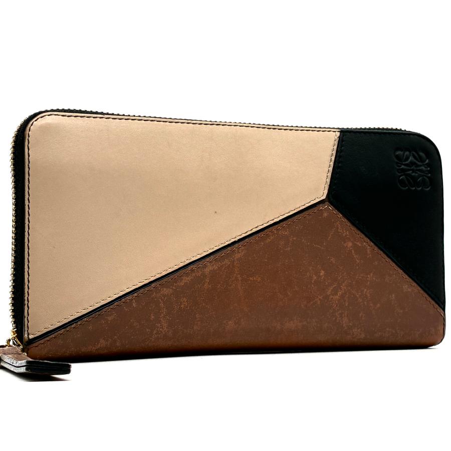 ロエベ　パズル　アナグラム　レザー　ラウンドファスナー　長財布　ブラック ロエベ LOEWE パズル ラウンドファスナー 長財布 アナグラム マルチ