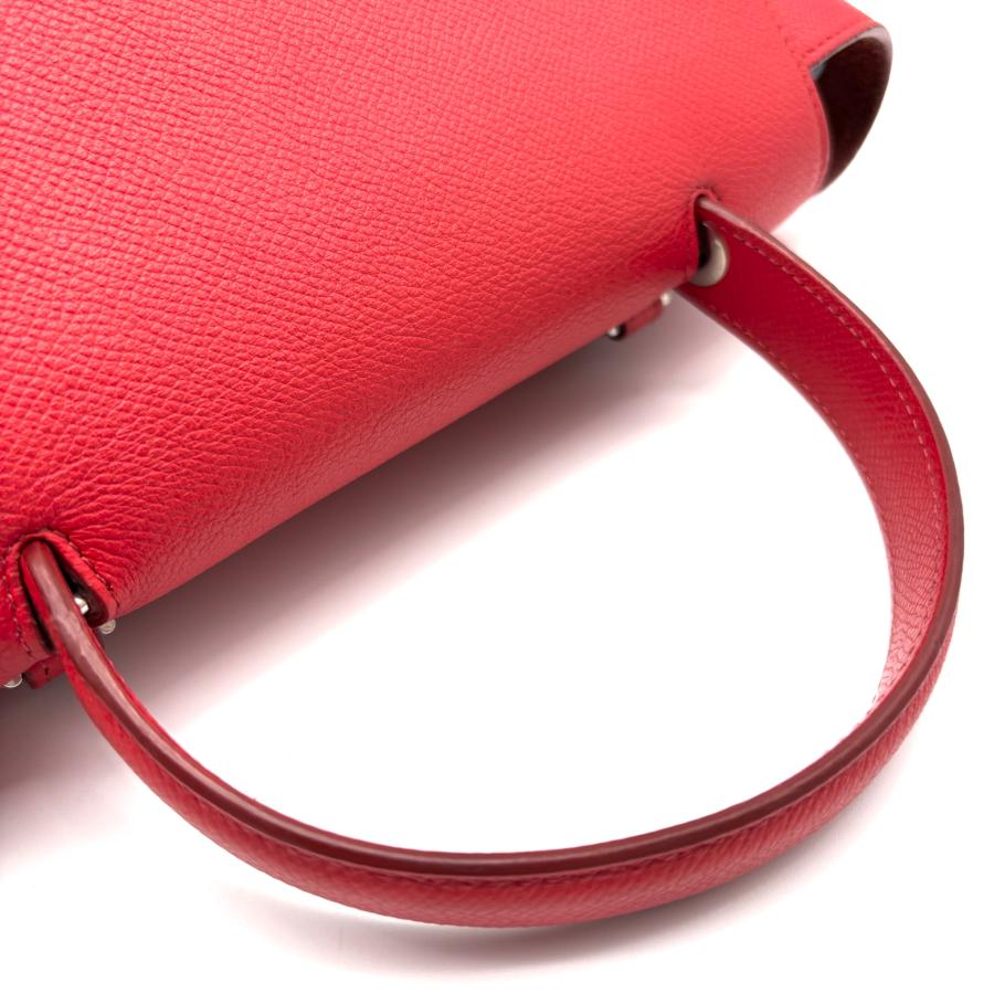正規品 セリーヌ ハンドバッグ 2way ショルダー付き レザー 革 斜め掛け CELINE（セリーヌ） ハンドバッグ ショルダーバッグ 2WAY レッド