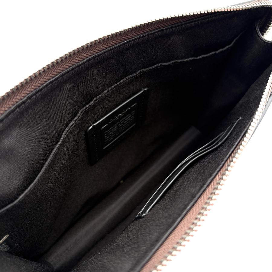 コーチ COACH クラッチバッグ セカンドバッグ ポーチ ペブルレザー 本