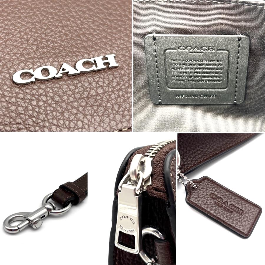 ✨美品✨COACH クラッチバッグ セカンドバッグ シグネチャー PVC 茶色 コーチ COACH クラッチバッグ セカンドバッグ ポーチ ペブルレザー 本