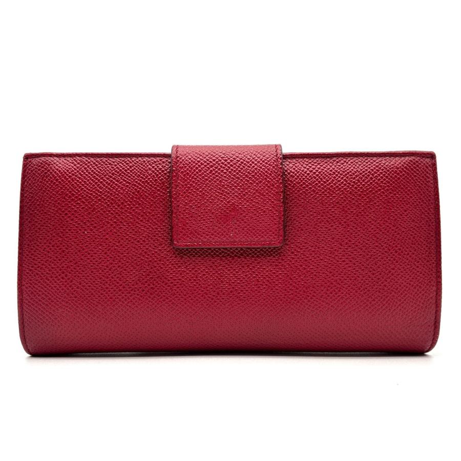 BVLGARI ブルガリ ブルガリブルガリ ロゴクリップ 長財布 二つ折り ビーゼロワン グレインレザー レッド 赤 フラップ 美品_2
