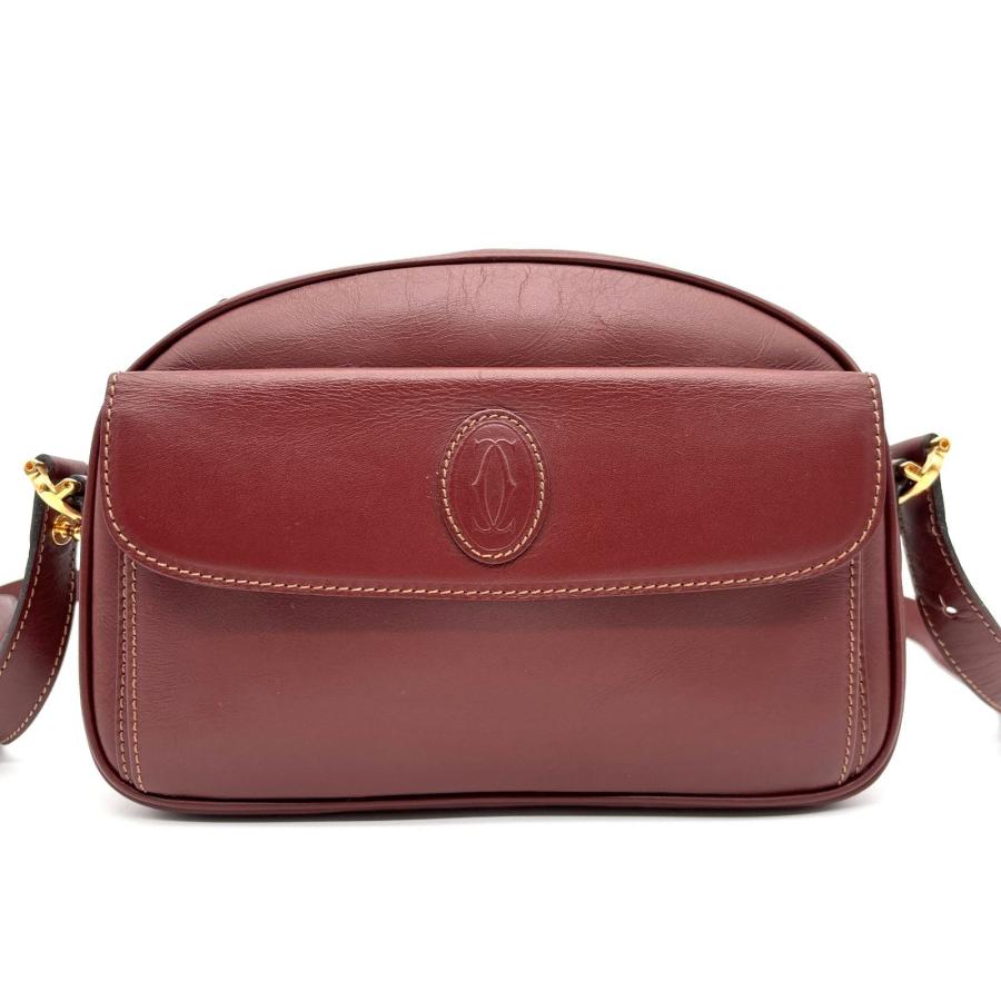 カルティエ　Cartier ボストンバッグ　マストライン　ボルドー　大きいバッグ 中古・古着通販】Cartier (カルティエ) マストライン ミニボストン