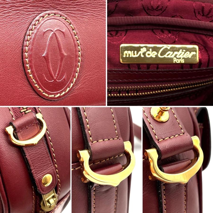 Cartier カルティエ ショルダーバッグ マストライン ロゴ レザー 斜め