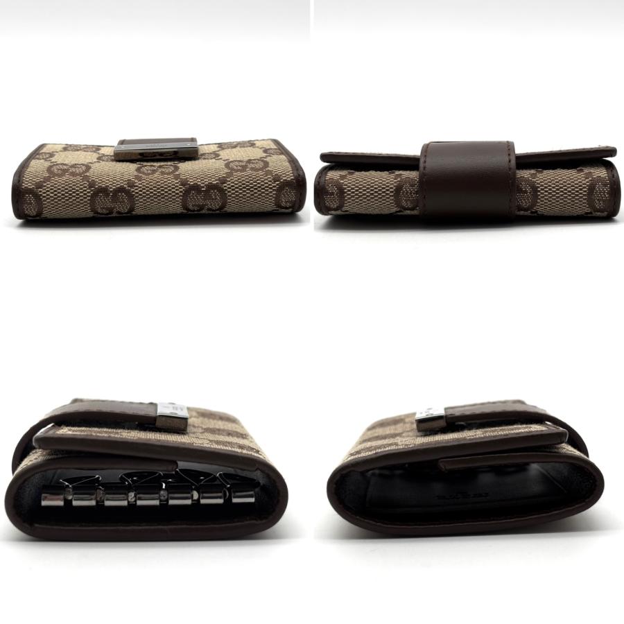 GUCCI グッチ GGキャンバス メタルバー 6連キーケース キャンバス
