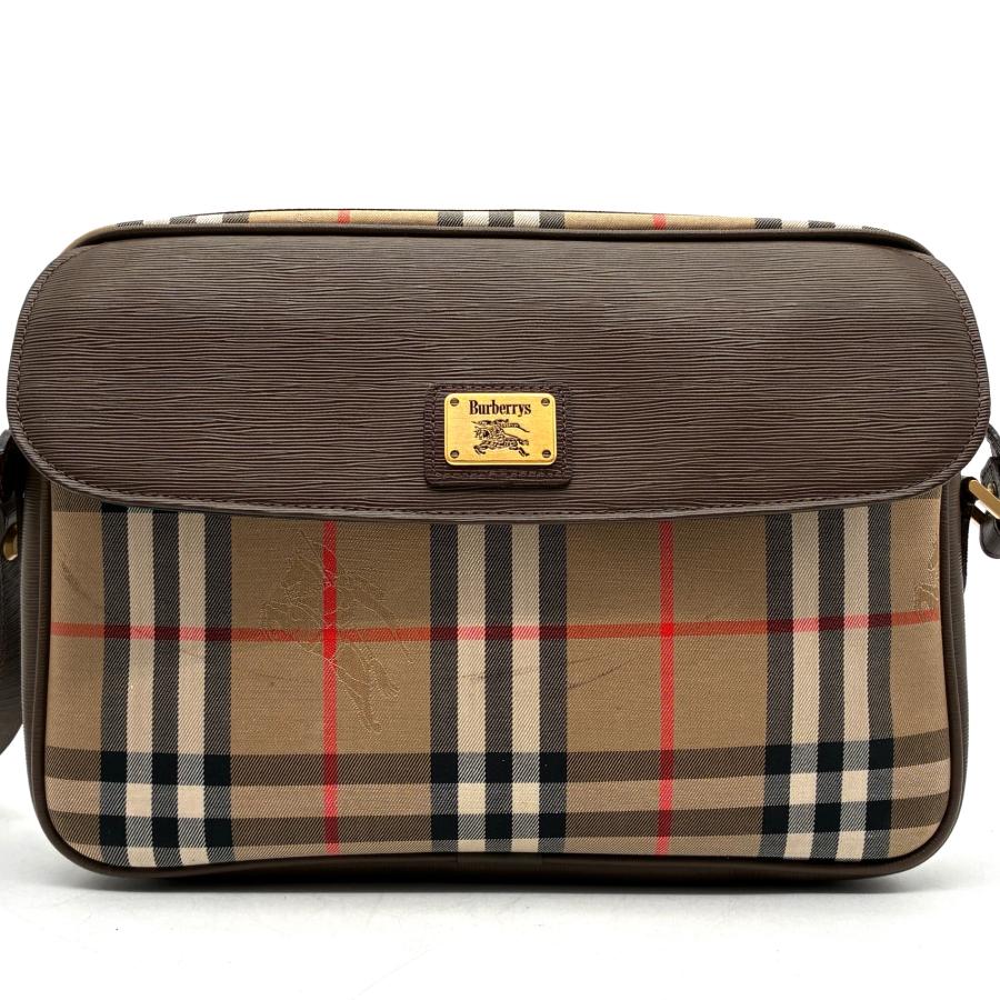 美品 廃盤 バーバリー BURBERRY ショルダーバッグ 斜め掛け ノバ