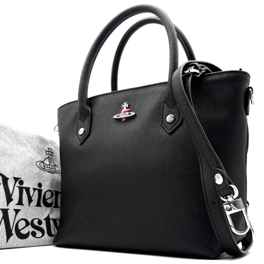 ヴィヴィアンウエストウッド キャンバス レザー 2way ハンドバッグ 元袋付 ヴィヴィアンウエストウッド Vivienne Westwood 2way ハンドバッグ