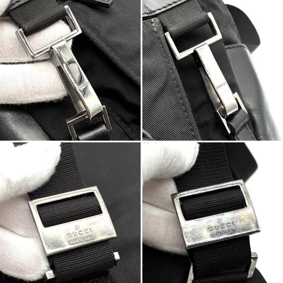 美品 グッチ GUCCI リュックサック バックパック 巾着 フラップ