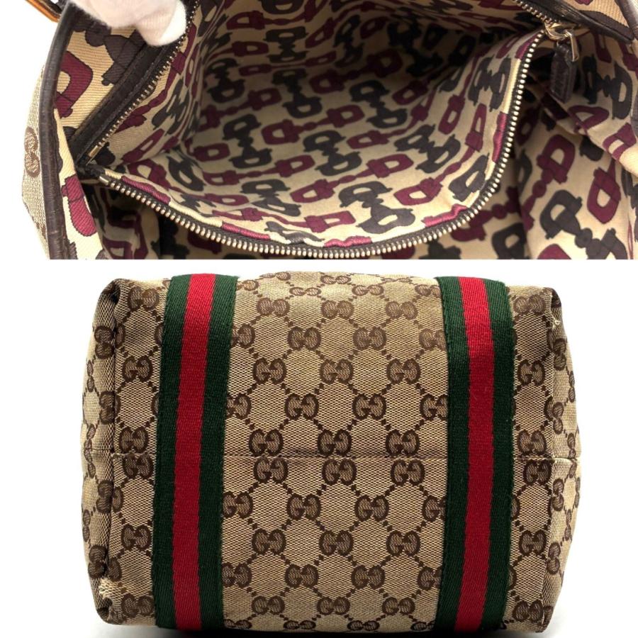 GUCCI グッチ GGキャンバス シェリーライン トートバッグ キャンバス 