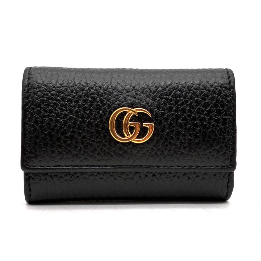 グッチ GUCCI GGマーモント 6連 キーケース ブラック 黒 レザー 本革