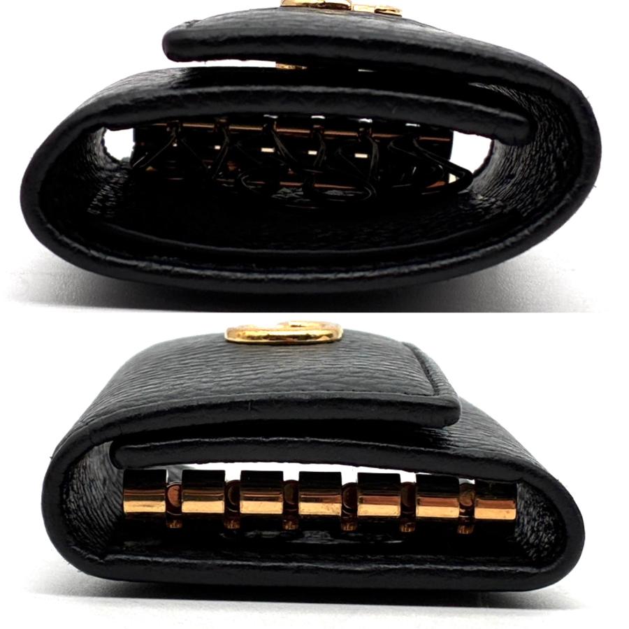 グッチ GUCCI GGマーモント 6連 キーケース ブラック 黒 レザー 本革