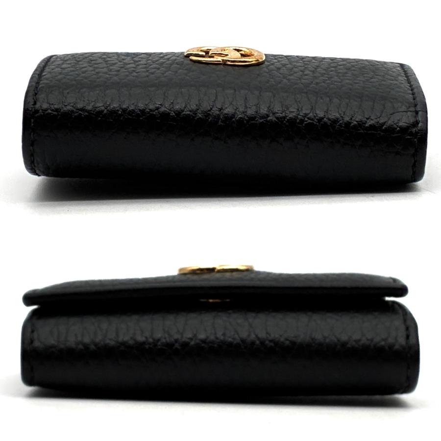 グッチ GUCCI GGマーモント 6連 キーケース ブラック 黒 レザー 本革