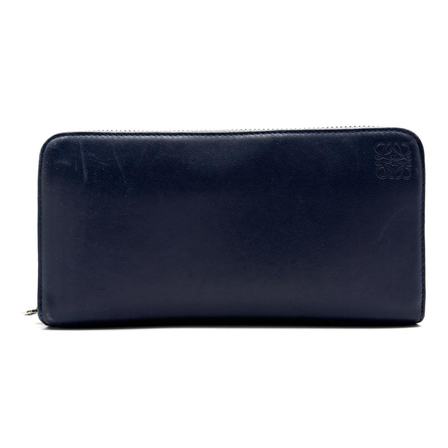 LOEWE アナグラム ラウンドファスナー 長財布 ネイビー ロエベ LOEWE アナグラム ラウンドファスナー 長財布 ジップ