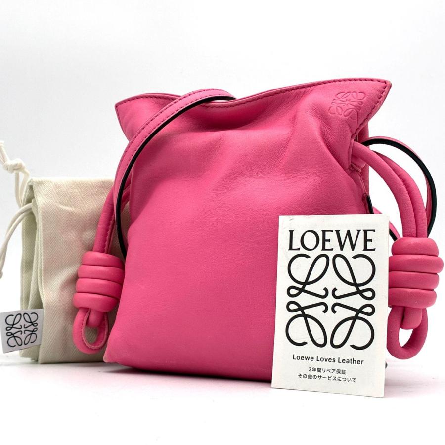 ロエベ LOEWE フラメンコ ノット ショルダーバッグ ポシェット ピンク 
