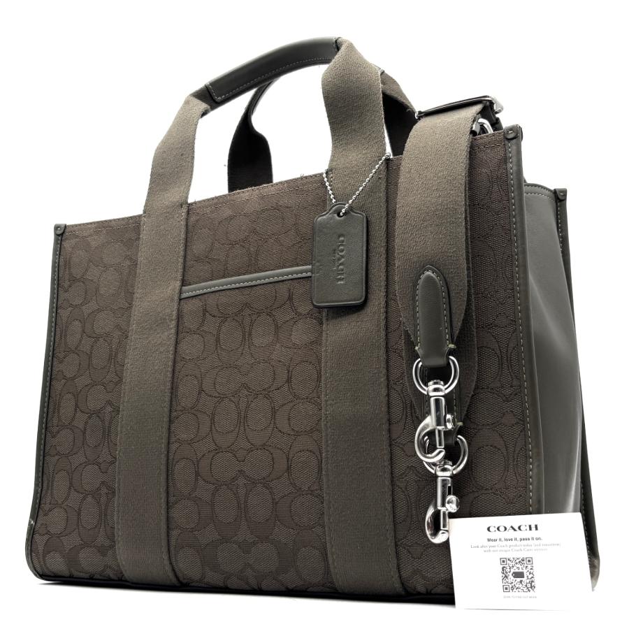 コーチ　スミストートバッグ　シグネチャージャカード　COACH　2way コーチ COACH スミス トートバッグ ハンドバッグ ショルダーバッグ