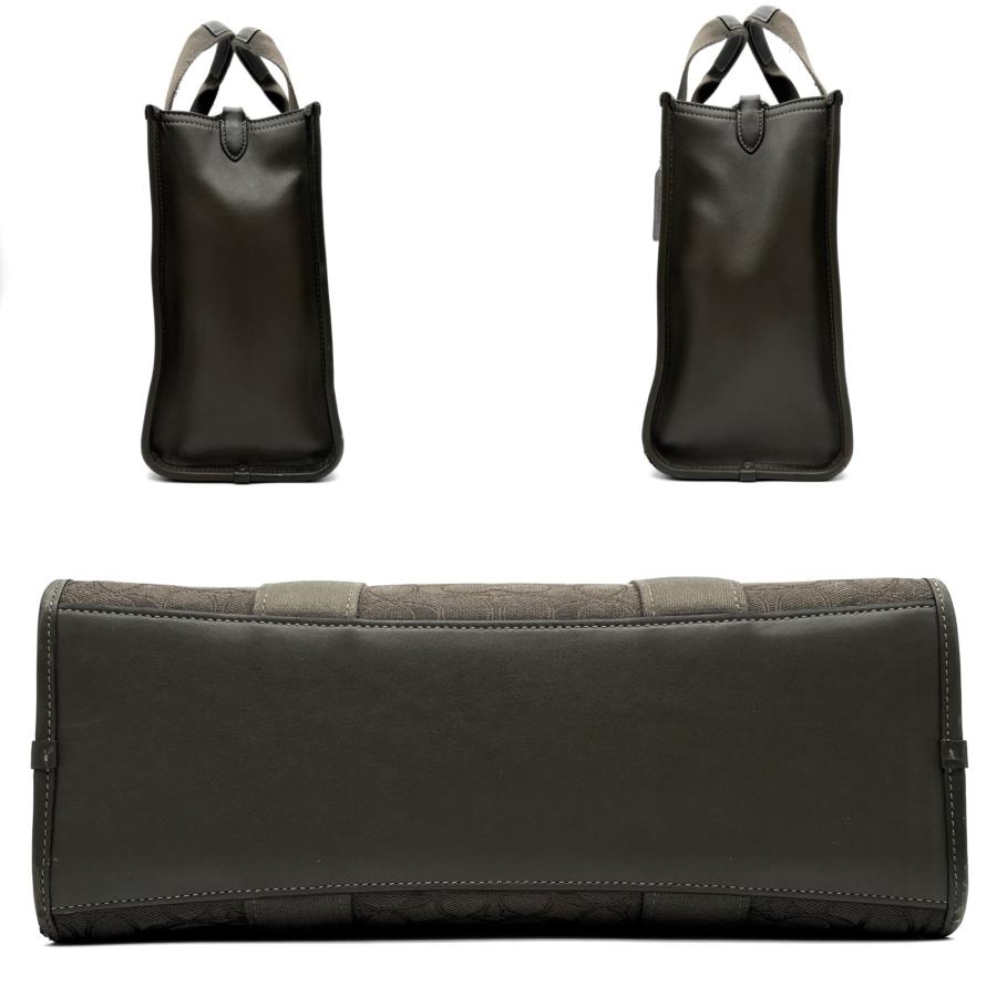 コーチ COACH スミス トートバッグ ハンドバッグ ショルダーバッグ 2way シグネチャー ジャカード カーキ 鞄 カバン 通勤 通学 ...