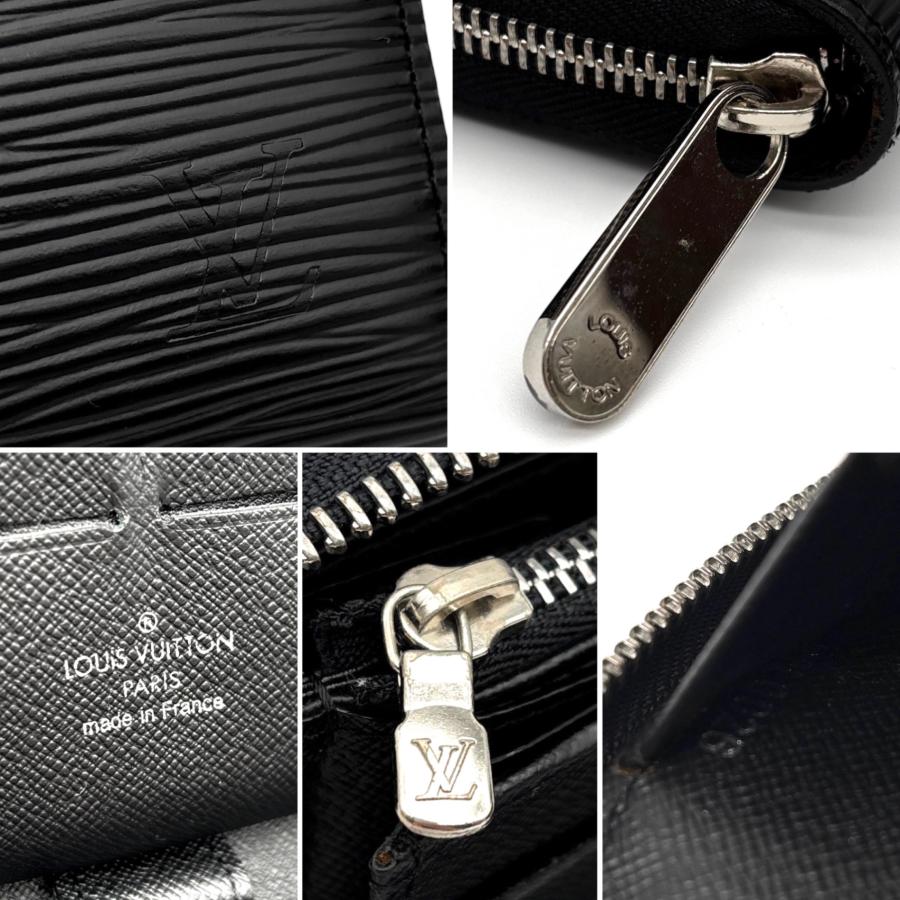 激安　 Louis Vuitton 黒 レザー 長財布 正規紙袋無料】ルイヴィトン 長財布 新品 ポルトフォイユ ブラザ