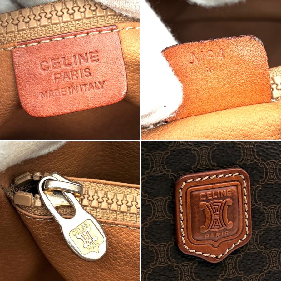 セリーヌ CELINE マカダム トートバッグ ハンドバッグ PVC レザー