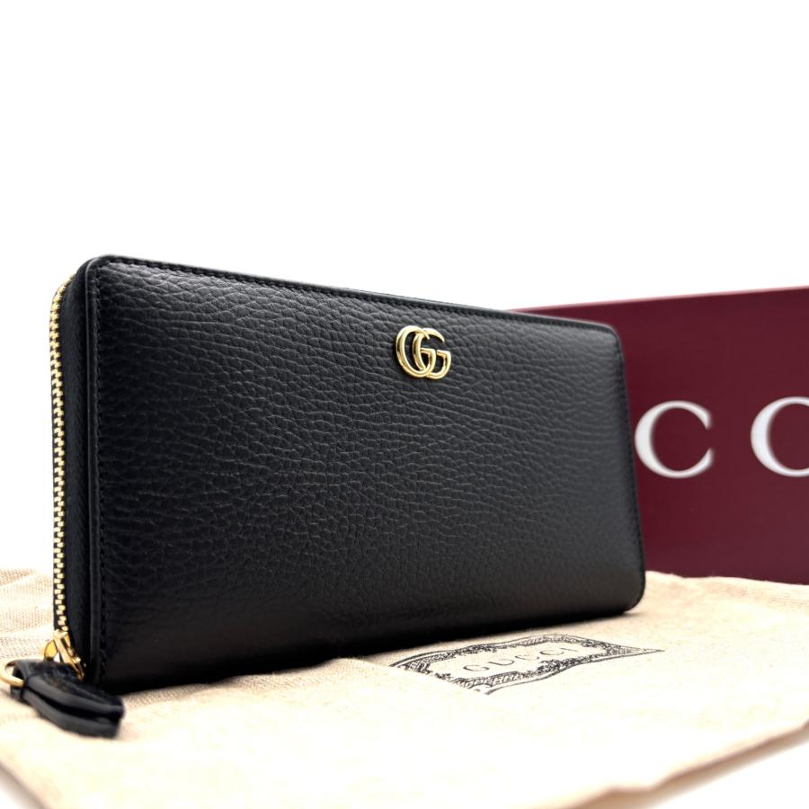 グッチ GUCCI GGマーモント 長財布 ラウンドジップ ファスナー レザー