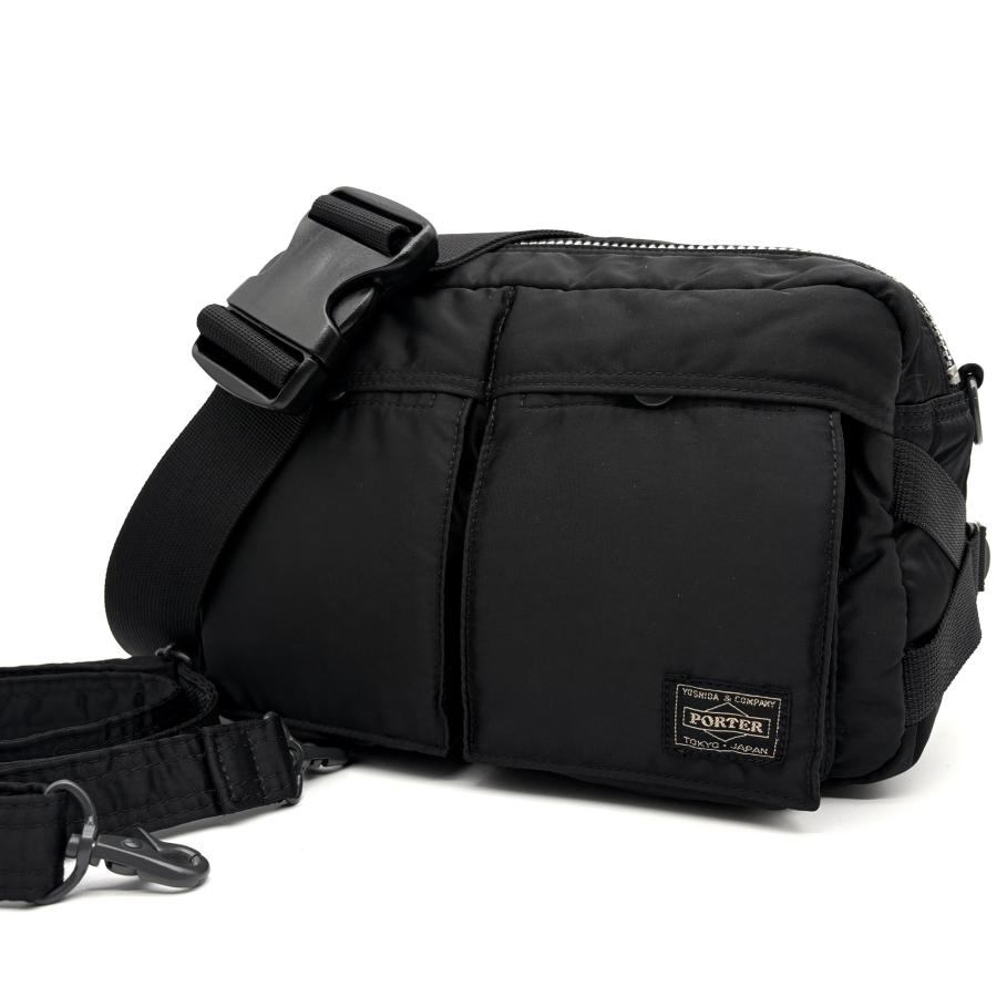 【美品】ポーター タンカー ショルダーバッグ ボディバッグ ナイロン 大容量 黒 美品 ポーター PORTER タンカー 2way ウエストバッグ ボディバッグ