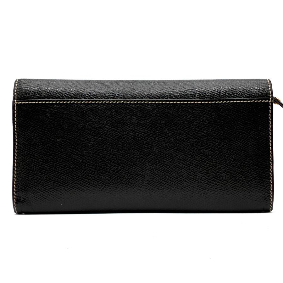 ロエベ LOEWE アナグラム 長財布 フラップ ロングウォレット ブラック