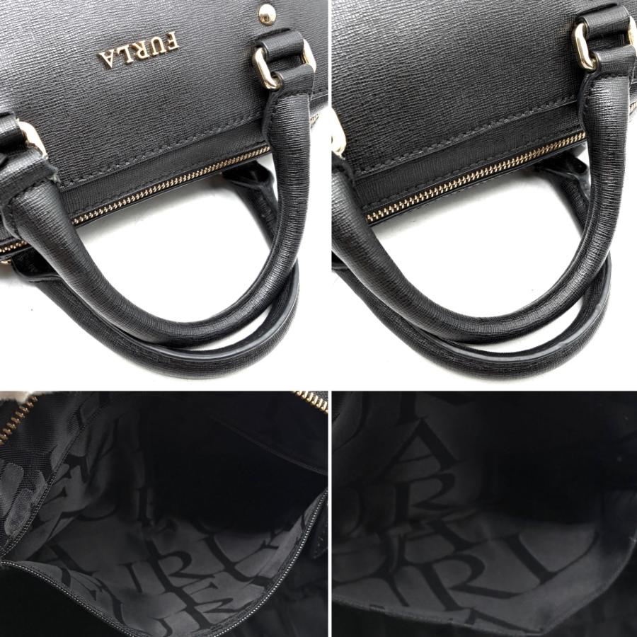 【極美品/保存袋付】フルラ エレナ 2way ハンドバッグ レザー 斜め掛け 黒 フルラ FURLA エレナ 2way ハンドバッグ ショルダーバッグ ミニ