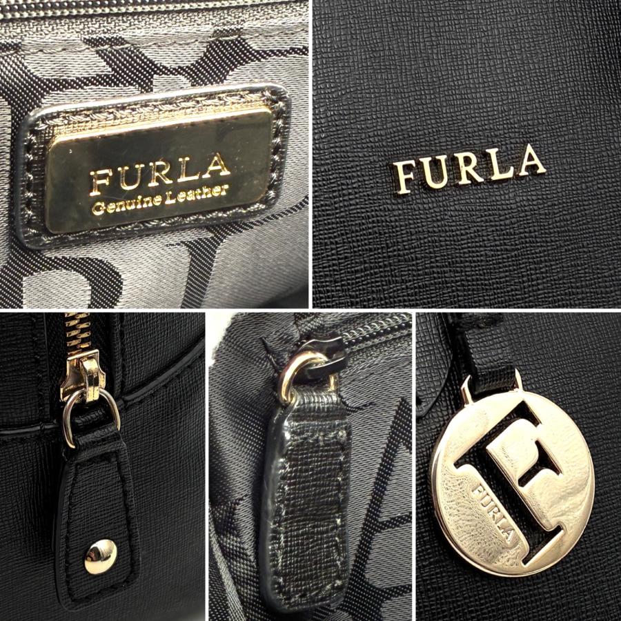 【極美品/保存袋付】フルラ エレナ 2way ハンドバッグ レザー 斜め掛け 黒 フルラ FURLA エレナ 2way ハンドバッグ ショルダーバッグ ミニ