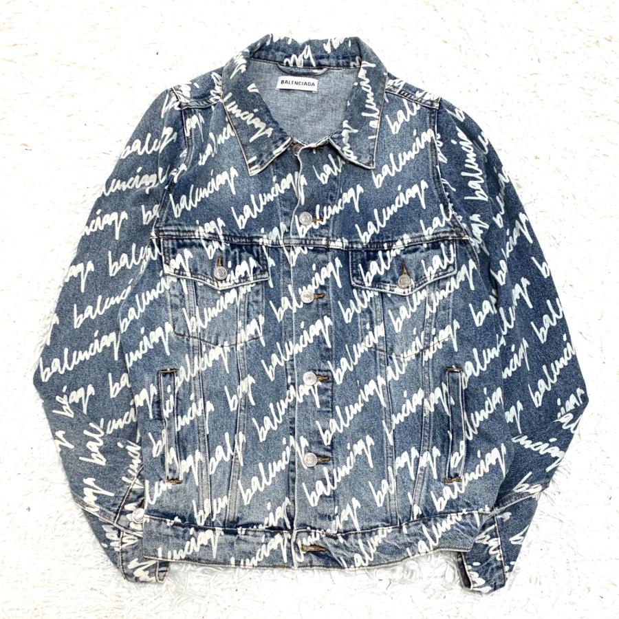 美品 バレンシアガ BALENCIAGA デニムジャケット Gジャン ブルゾン