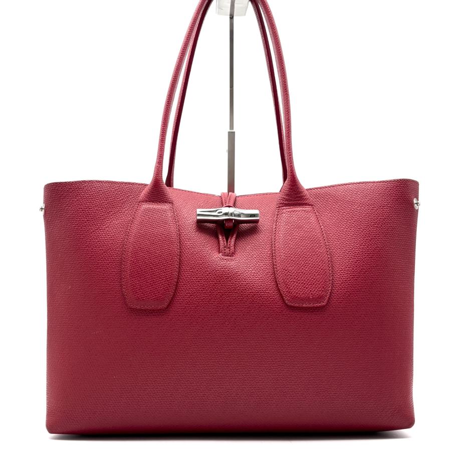 美品 ロンシャン ロゾ トートバッグ レザー 自立 ロゴ A4収納可 ブラック Longchamp ロンシャン ロゾ 本革 トートバッグ ハンドバッグ レザー