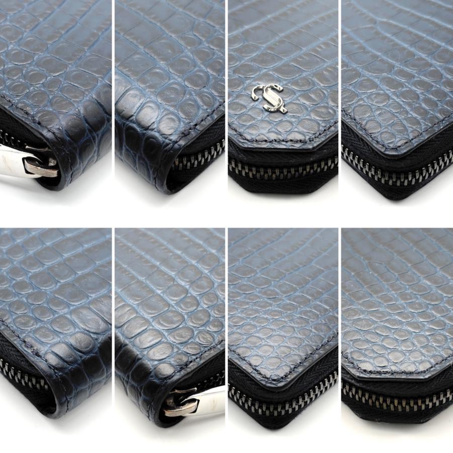 ジミーチュウ Jimmy Choo JCロゴ ラウンドファスナー 長財布 クロコ型