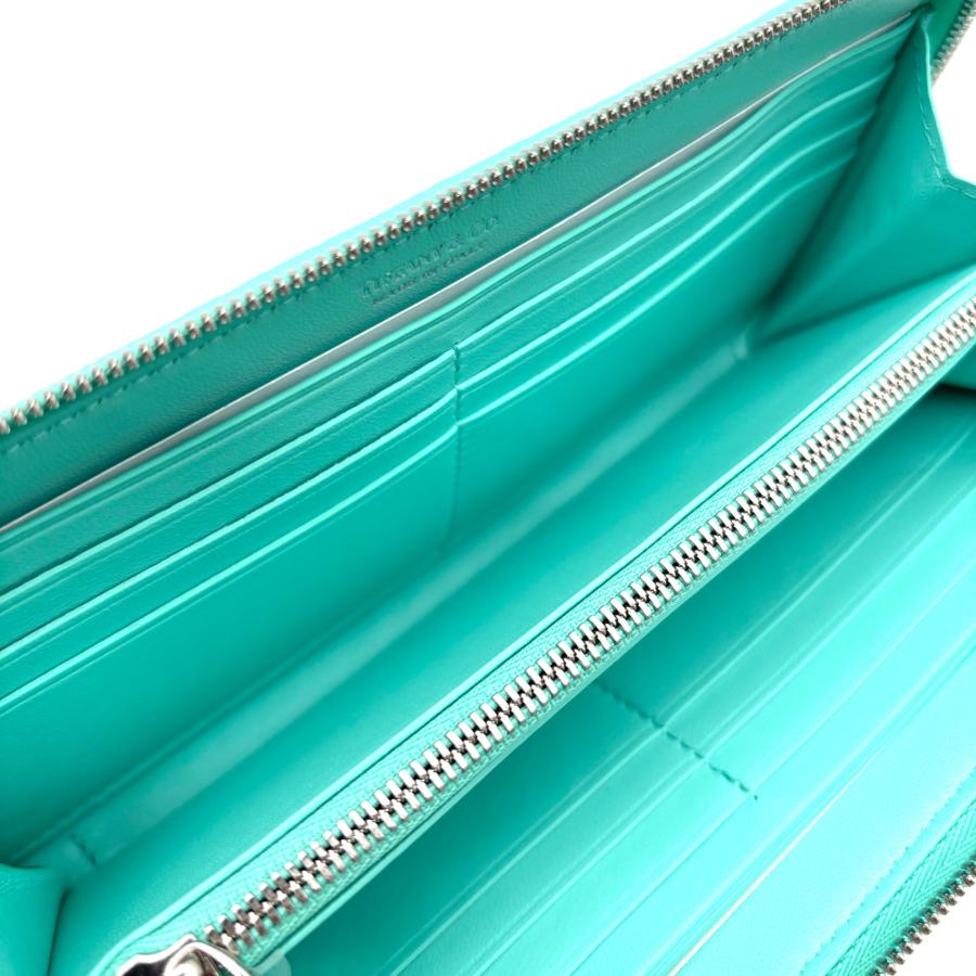 【極美品】 Tiffany ティファニーブルー 長財布 リターントゥ ティファニー Tiffany リターントゥ 長財布 ラウンドジップ レザー