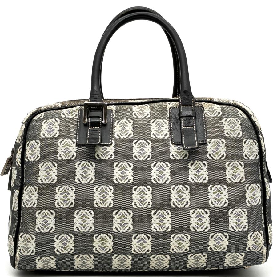 【希少】【美品】ロエベ ミニボストンバッグ リピートアナグラム ポーチ付き ロエベ LOEWE リピート アナグラム ハンド バッグ ミニボストン