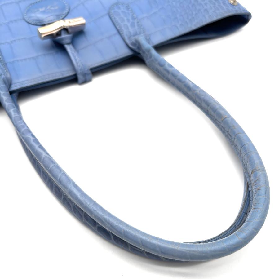 ロンシャン Longchamp ロゾ トートバッグ クロコ型押し 肩掛け A4収納
