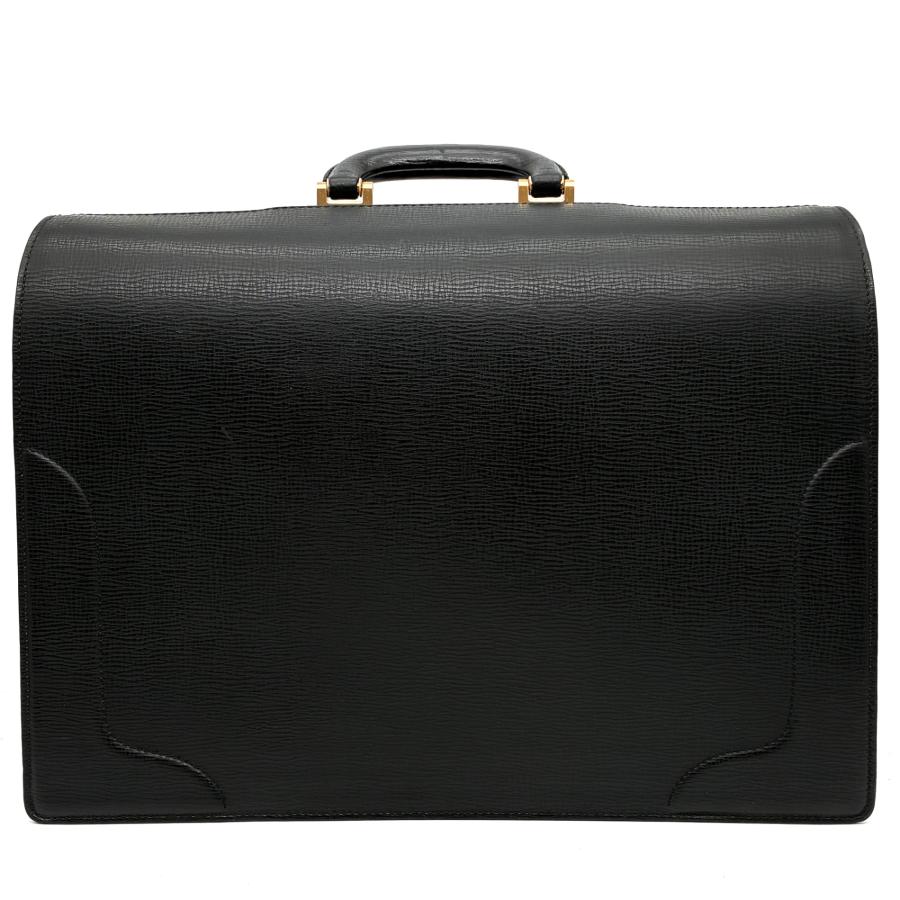 箱付き バーバリー ダレスバッグ ドクターバッグ ビジネス レザー シボ革 黒 バーバリー BURBERRY ドクターズバッグ ダレスバッグ ビジネスバッグ
