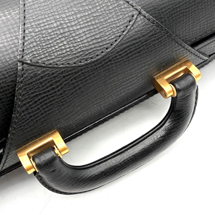 箱付き バーバリー ダレスバッグ ドクターバッグ ビジネス レザー シボ革 黒 バーバリー BURBERRY ドクターズバッグ ダレスバッグ ビジネスバッグ