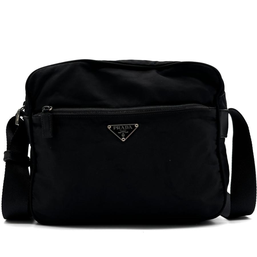 PRADA プラダ テスート ナイロン ショルダーバッグ ブラック 黒 三角