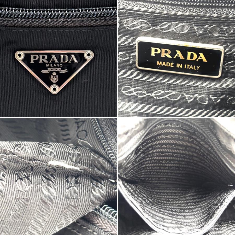 PRADA プラダ テスート ナイロン ショルダーバッグ ブラック 黒 三角